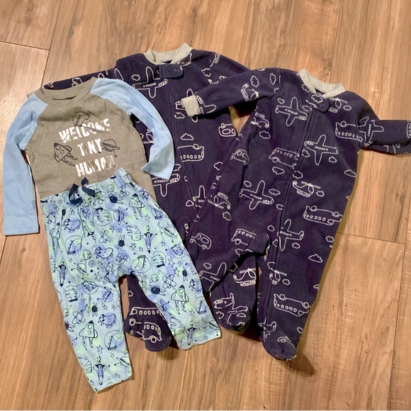 Carter's Other - 2 Boys size 6months Carter sleepers and one size 9months Ok!e dokie outfit! NWOT